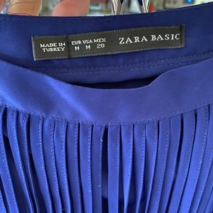 Zara basic fringe mini skirt